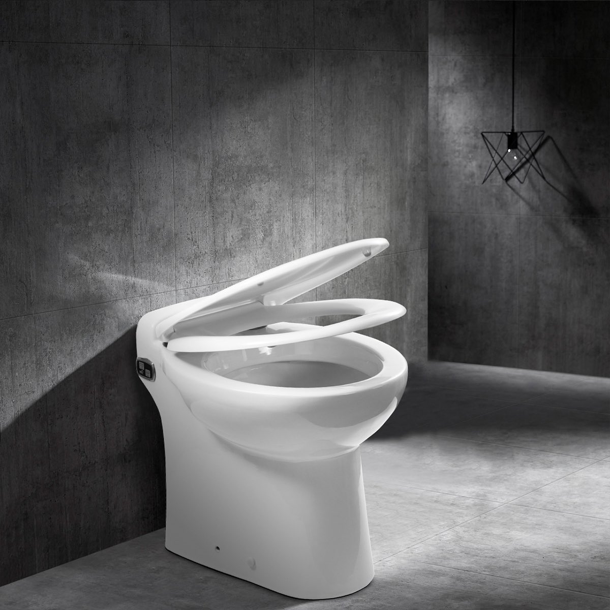 One piece grind toilet WC53 build a half bathroom
