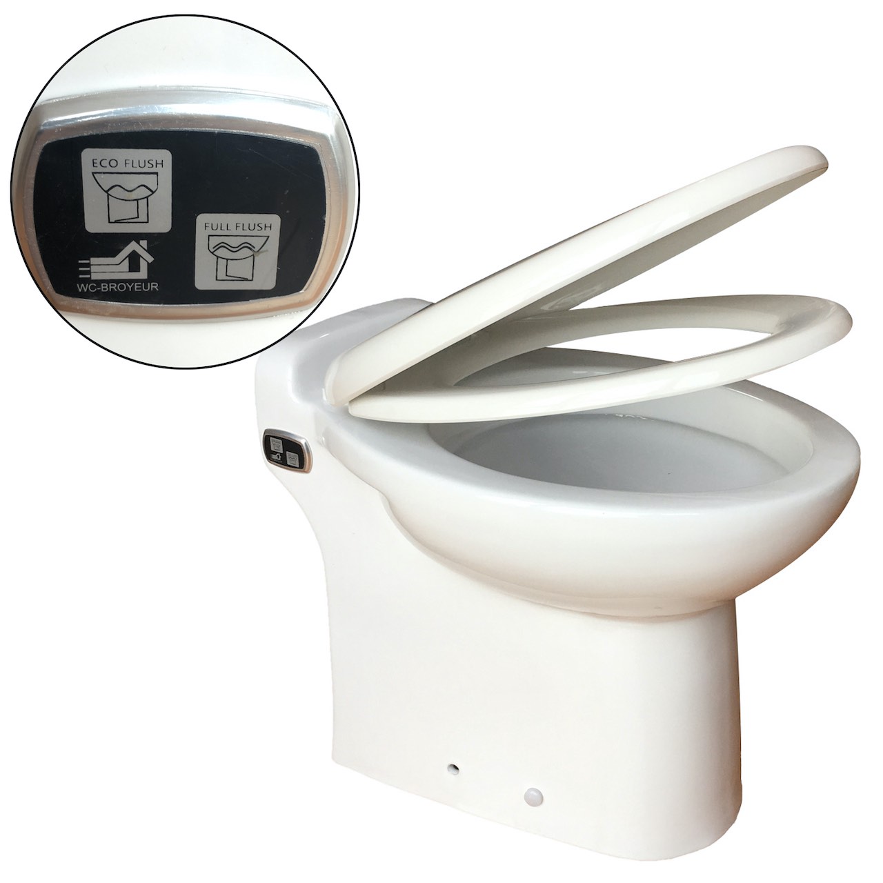 One piece grind toilet WC53 build a half bathroom