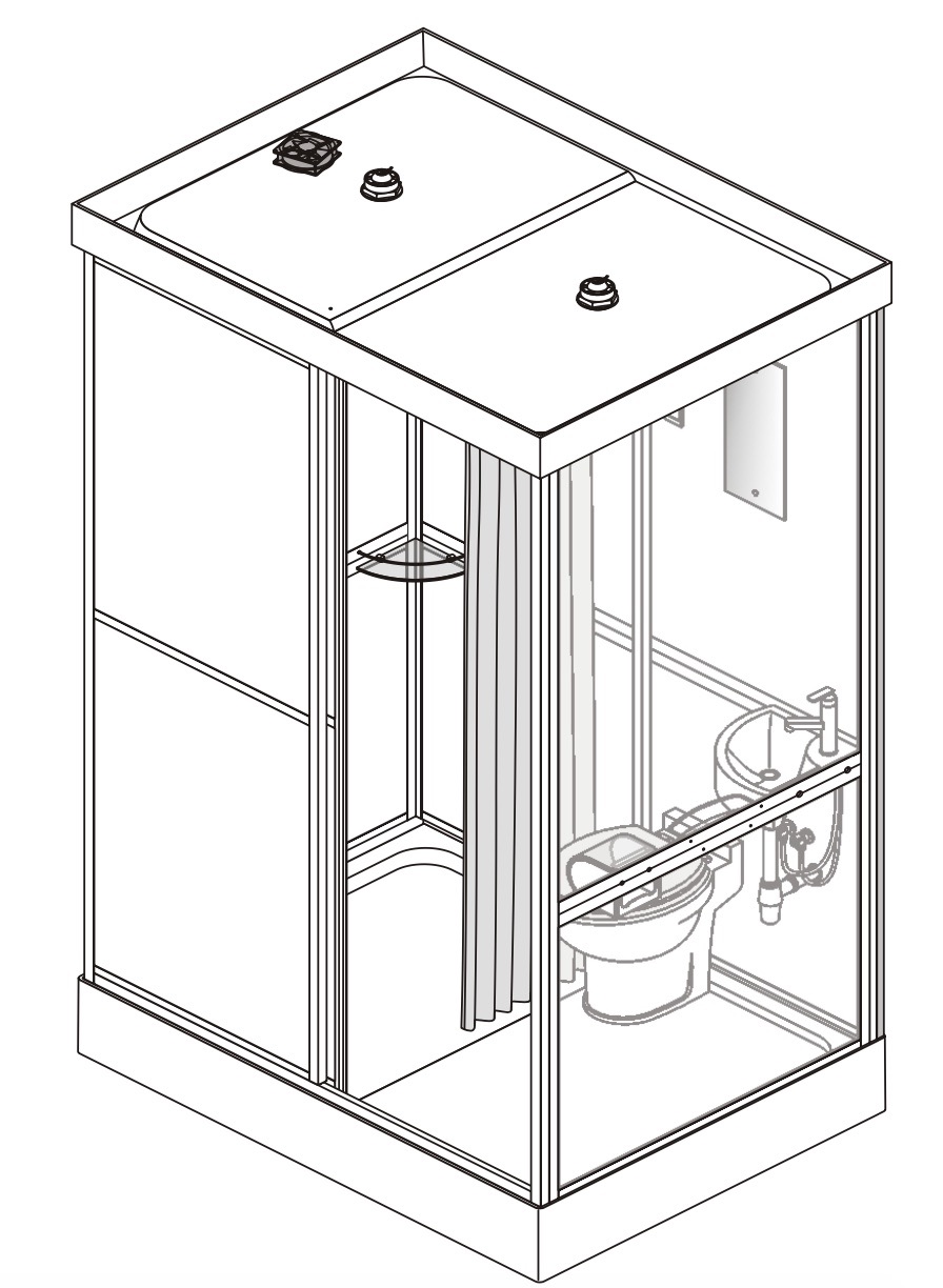 complete bathroom Shower room easy installment