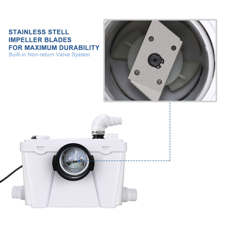 Mobility factory macerate pump FLO500 build a complete bathroom
